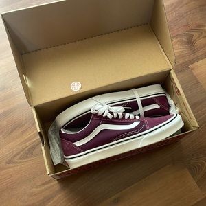 New in the box maroon vans